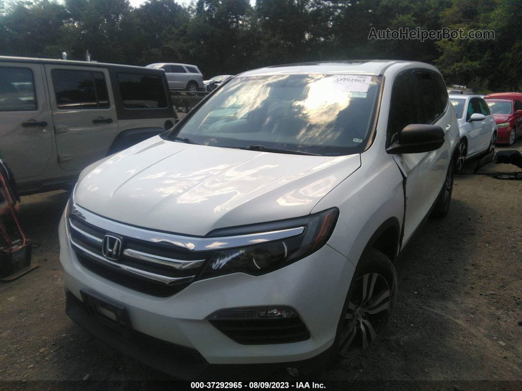 2017 Honda Pilot Ex-l White vin: 5FNYF6H73HB102699