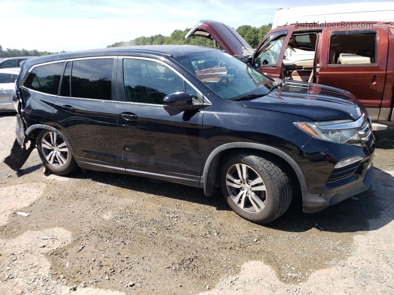 2016 Honda Pilot Exln Black vin: 5FNYF6H74GB092392