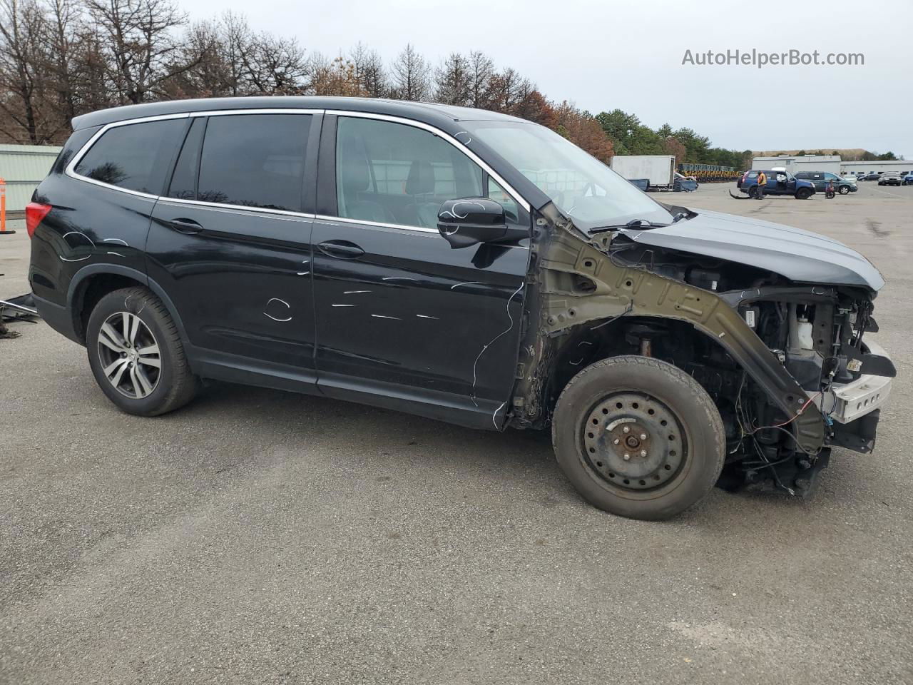 2017 Honda Pilot Exln Black vin: 5FNYF6H77HB008700