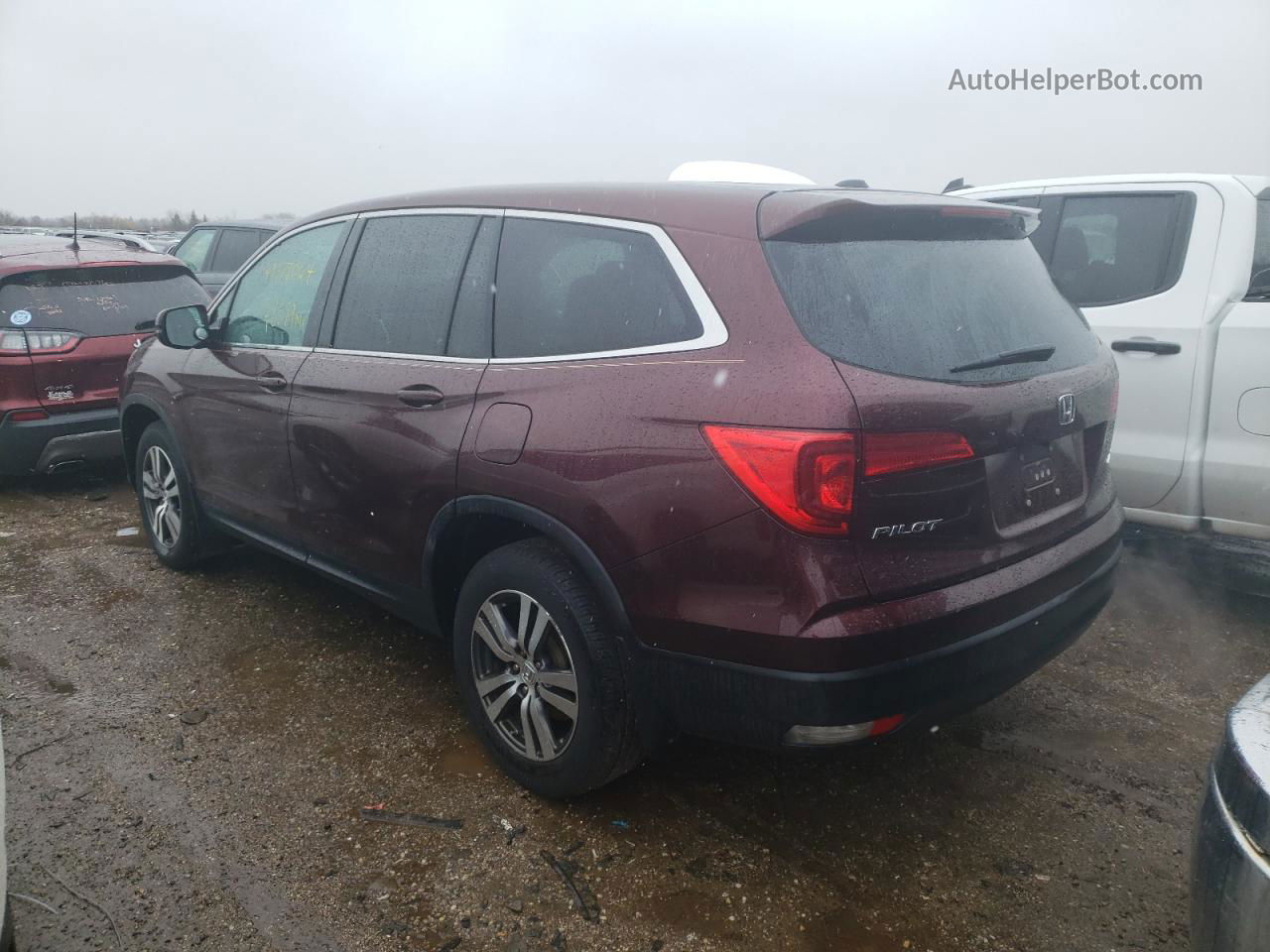 2016 Honda Pilot Exln Burgundy vin: 5FNYF6H78GB083940