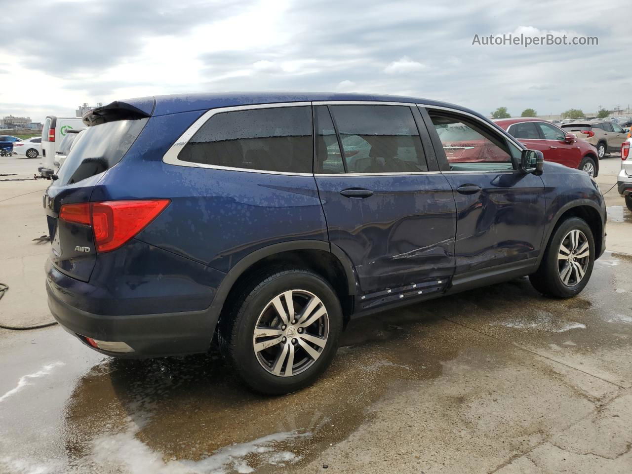 2017 Honda Pilot Exln Blue vin: 5FNYF6H78HB012027