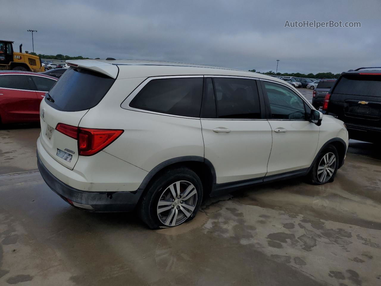 2016 Honda Pilot Exl White vin: 5FNYF6H80GB040797