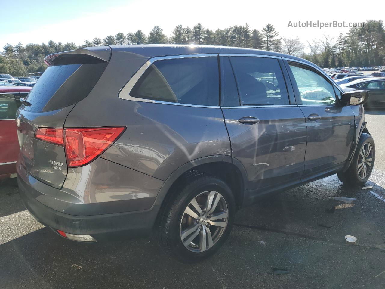 2017 Honda Pilot Exl Серый vin: 5FNYF6H82HB076119