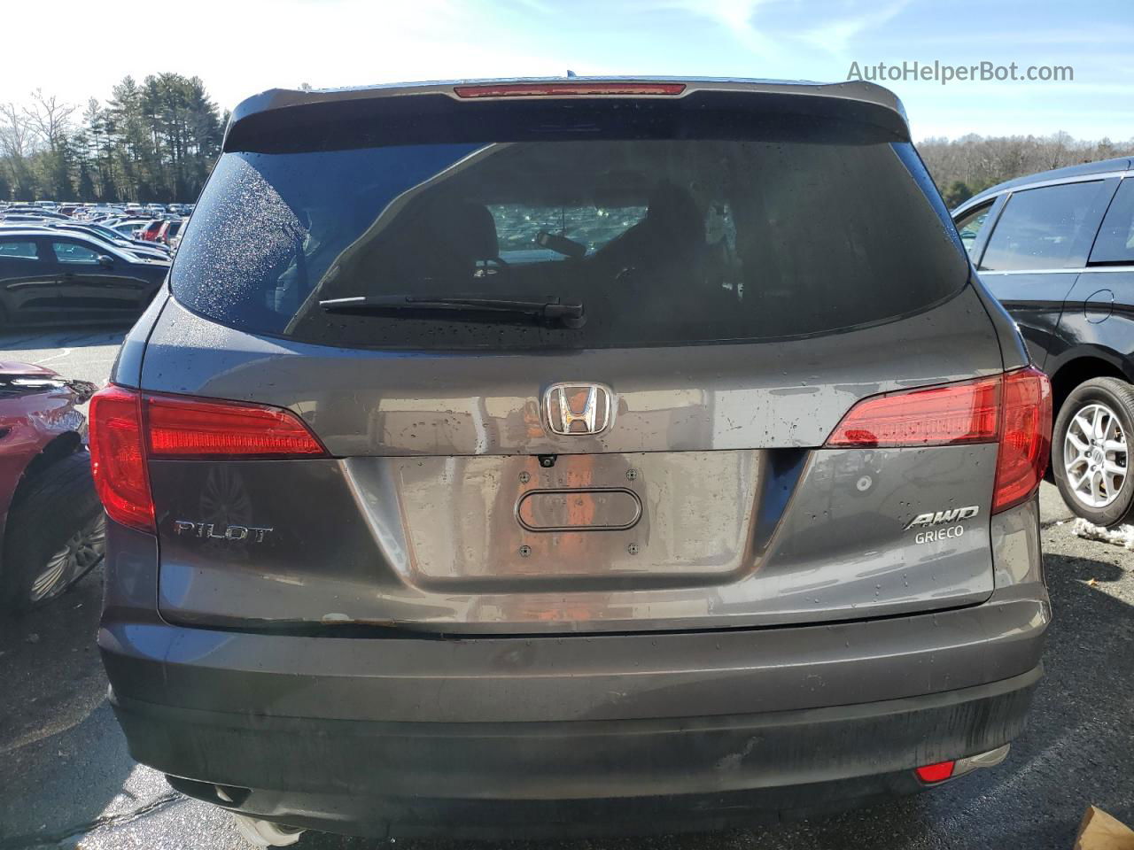 2017 Honda Pilot Exl Серый vin: 5FNYF6H82HB076119