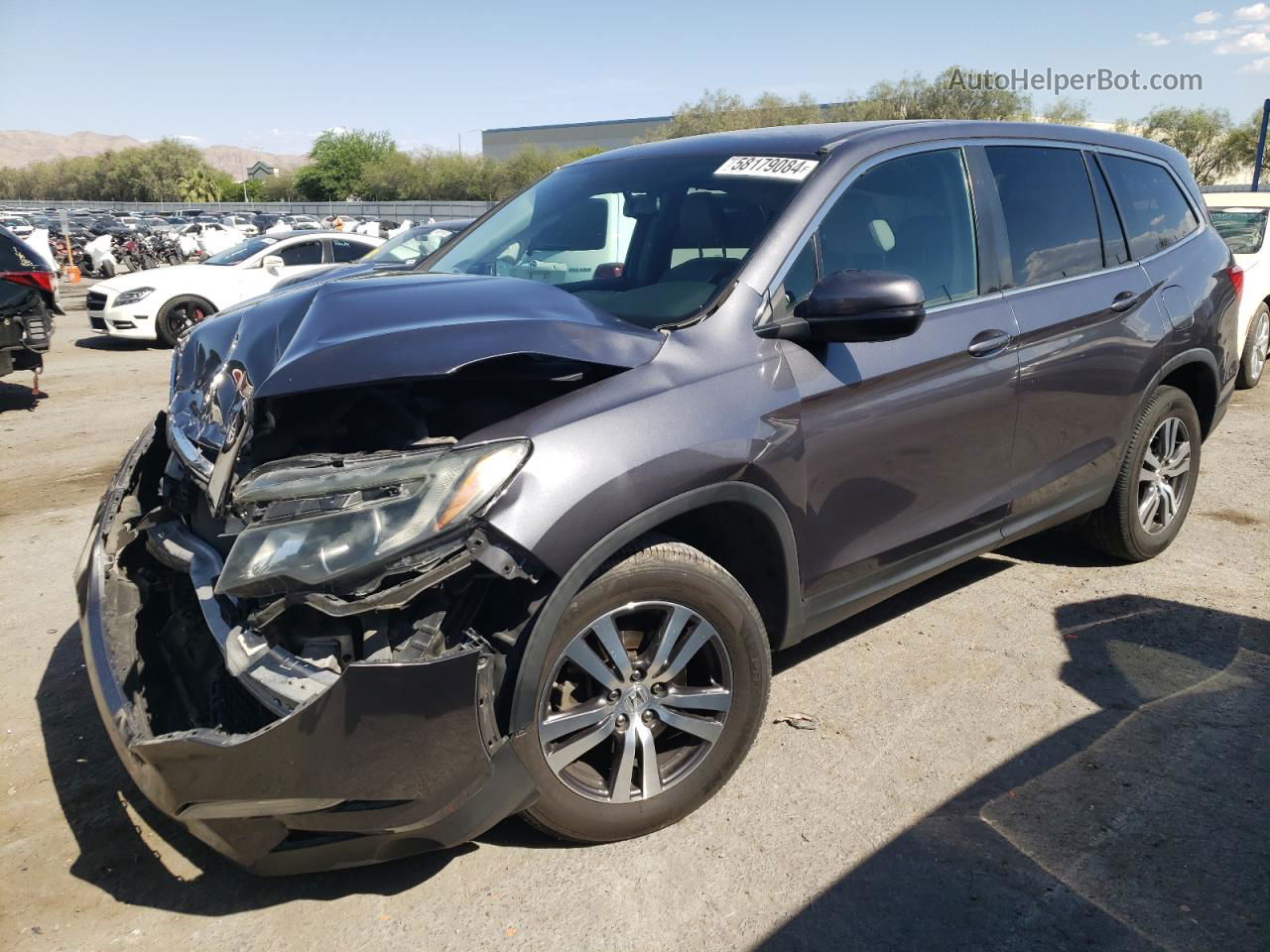 2016 Honda Pilot Exl Gray vin: 5FNYF6H83GB092795