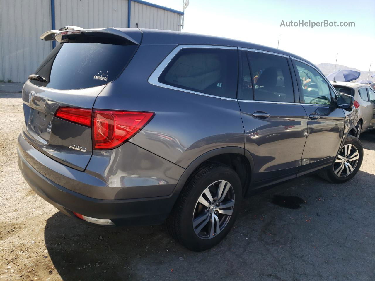 2016 Honda Pilot Exl Gray vin: 5FNYF6H83GB092795