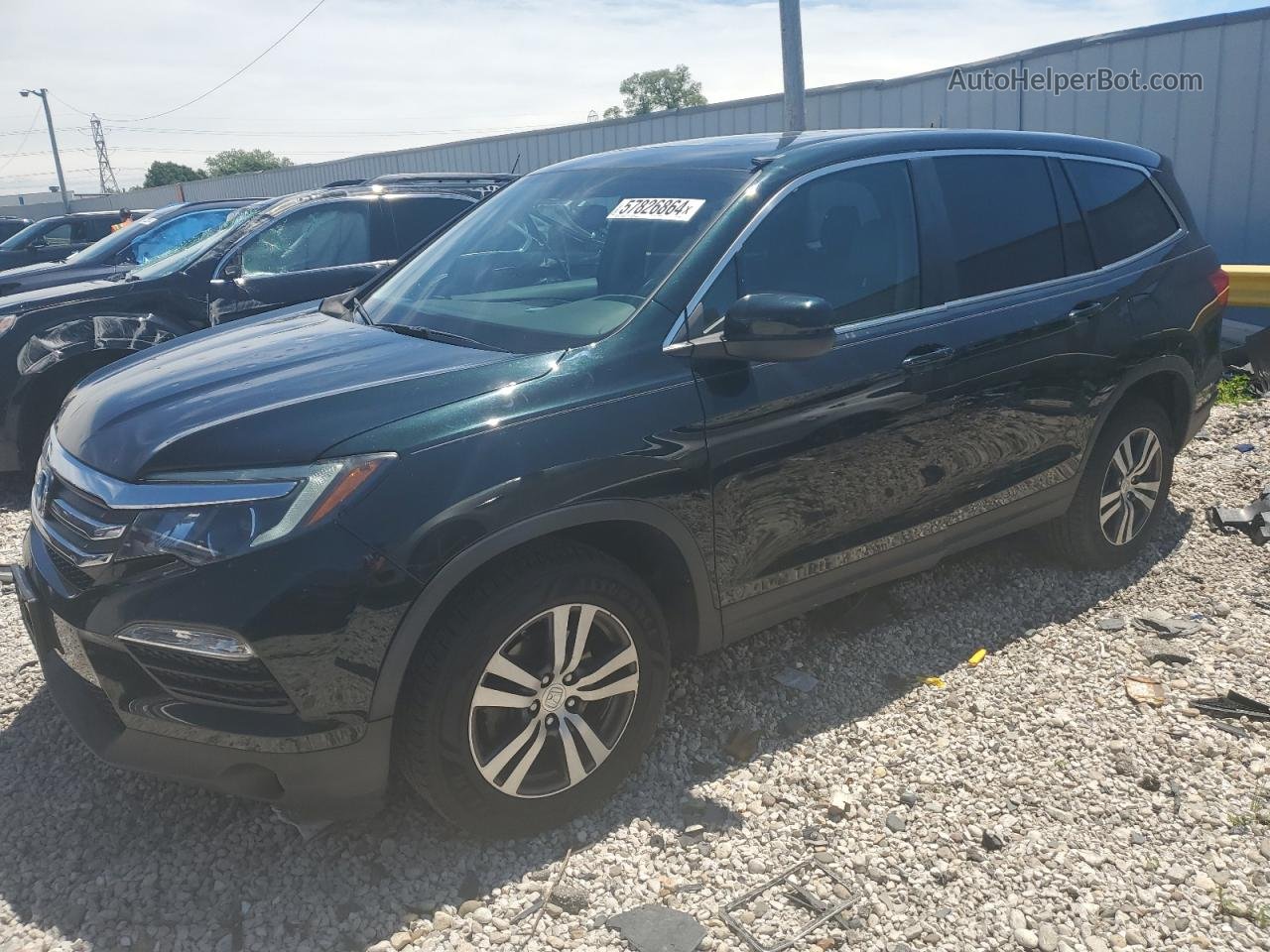 2016 Honda Pilot Exl Зеленый vin: 5FNYF6H84GB016437