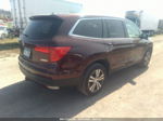 2016 Honda Pilot Ex-l Темно-бордовый vin: 5FNYF6H85GB069566