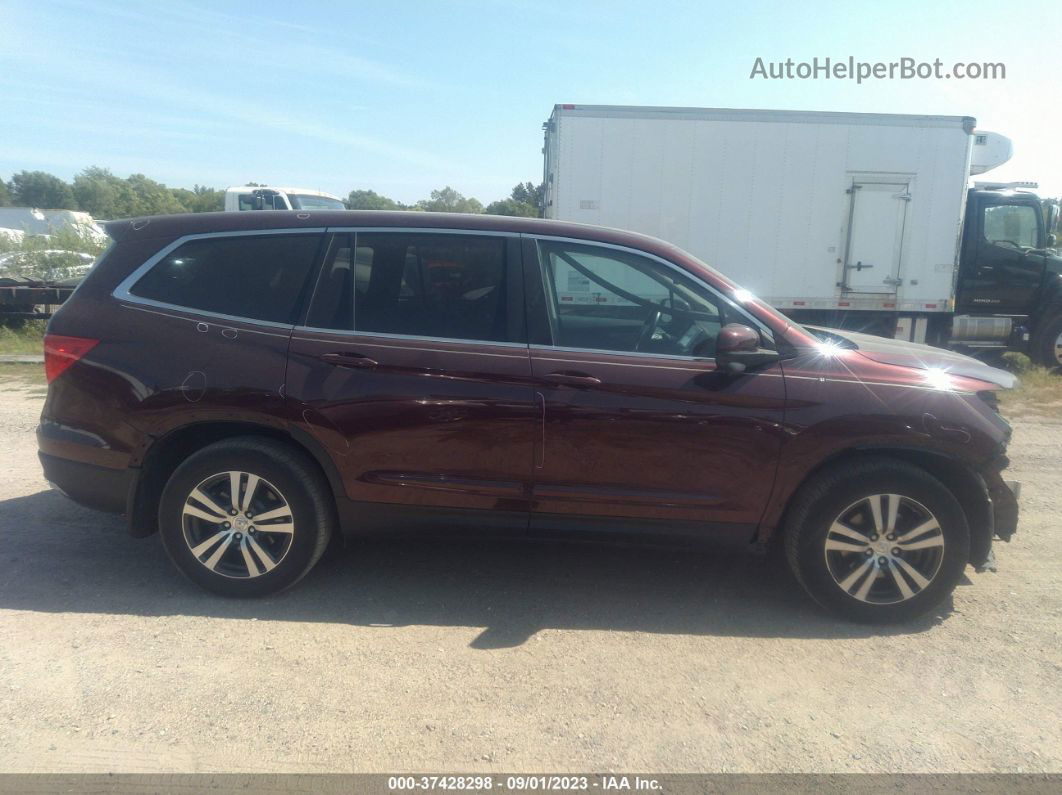 2016 Honda Pilot Ex-l Темно-бордовый vin: 5FNYF6H85GB069566