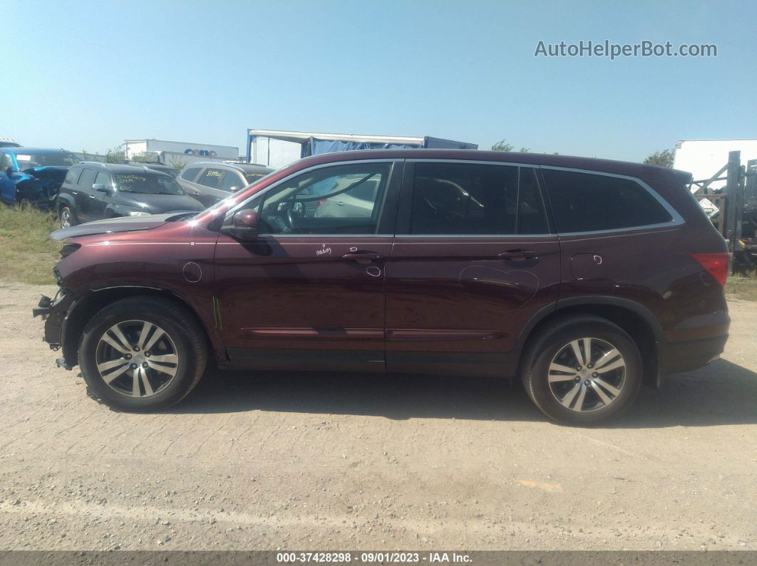 2016 Honda Pilot Ex-l Темно-бордовый vin: 5FNYF6H85GB069566