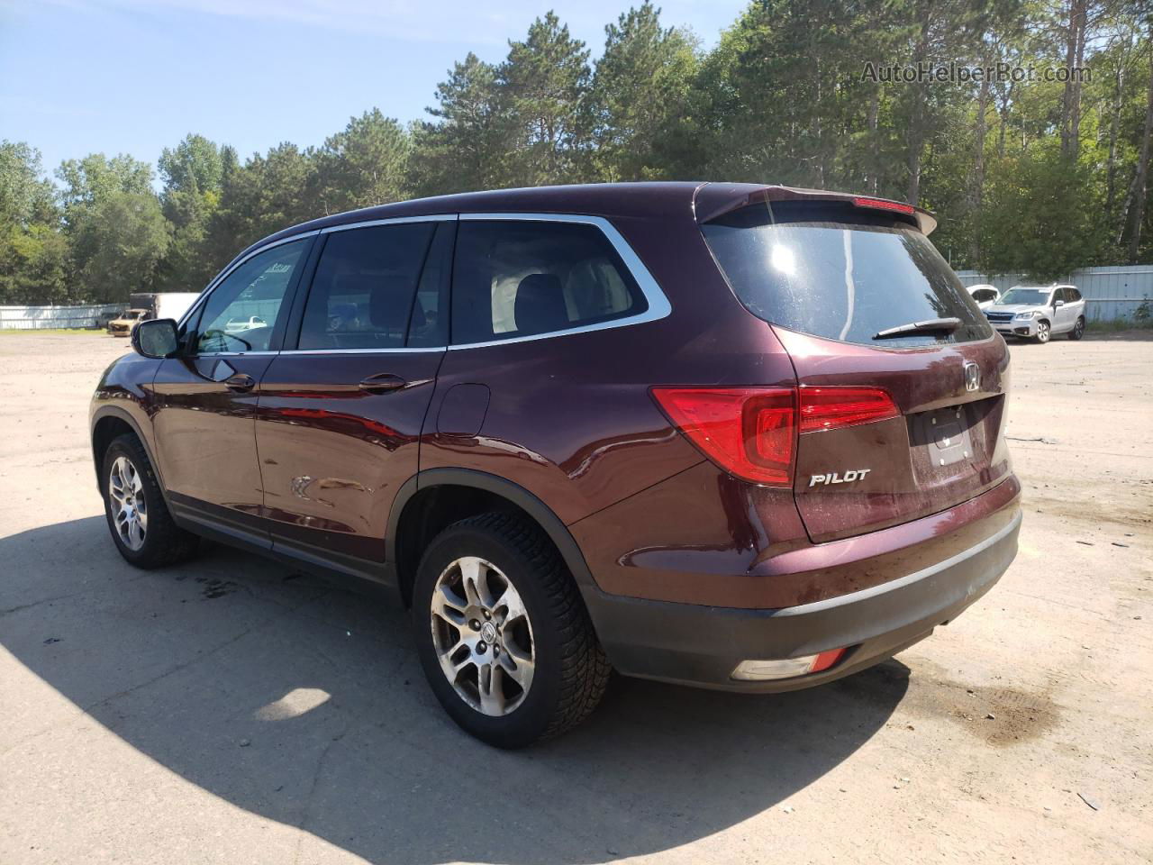 2016 Honda Pilot Exl Темно-бордовый vin: 5FNYF6H85GB119303