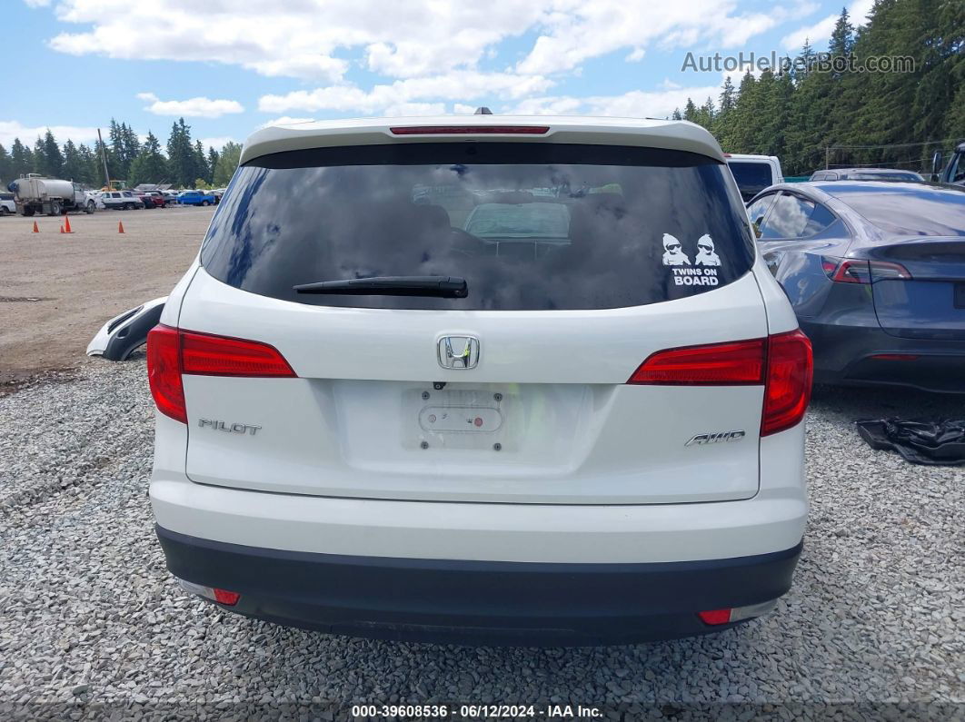 2017 Honda Pilot Ex-l White vin: 5FNYF6H85HB066314