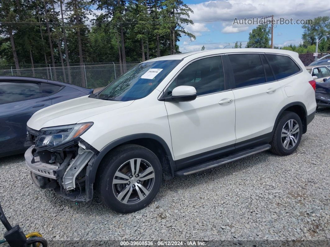 2017 Honda Pilot Ex-l White vin: 5FNYF6H85HB066314