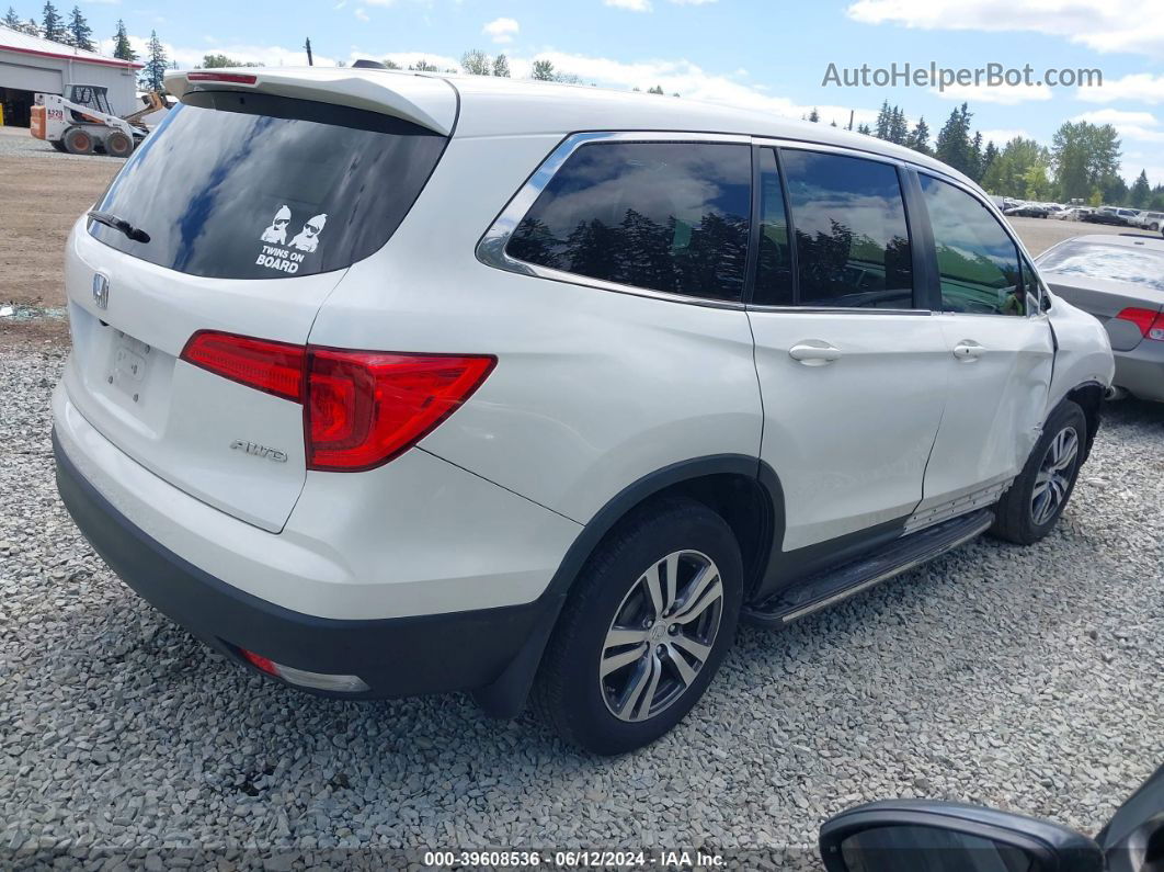 2017 Honda Pilot Ex-l White vin: 5FNYF6H85HB066314