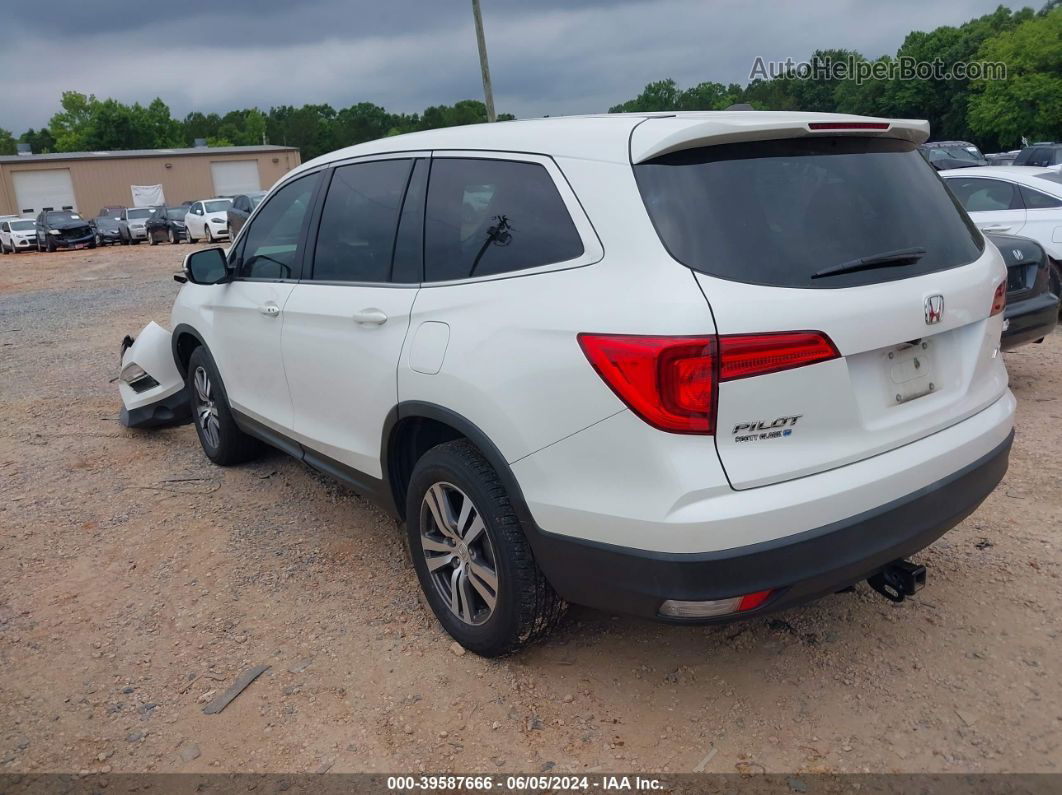 2016 Honda Pilot Ex-l White vin: 5FNYF6H86GB119293