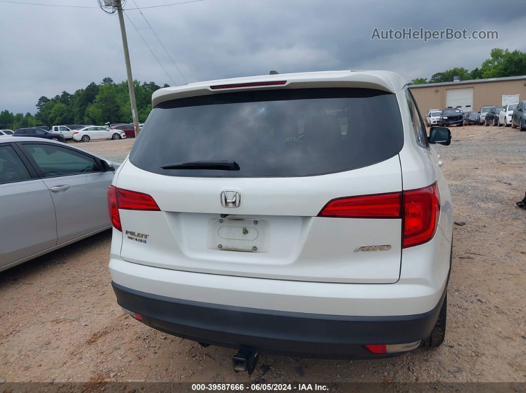 2016 Honda Pilot Ex-l White vin: 5FNYF6H86GB119293