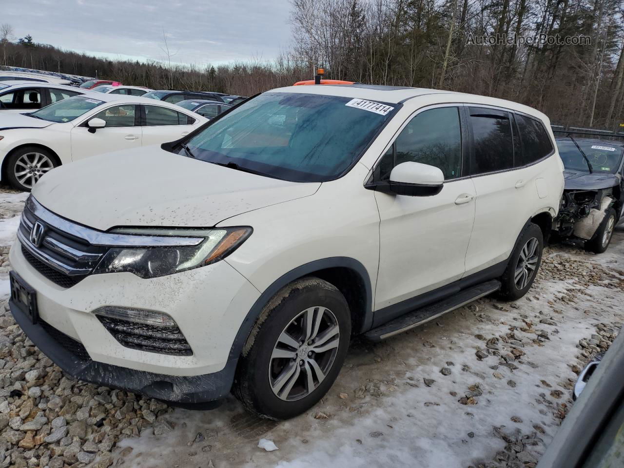 2016 Honda Pilot Exl White vin: 5FNYF6H87GB068158