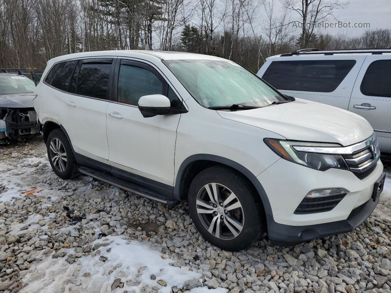 2016 Honda Pilot Exl White vin: 5FNYF6H87GB068158