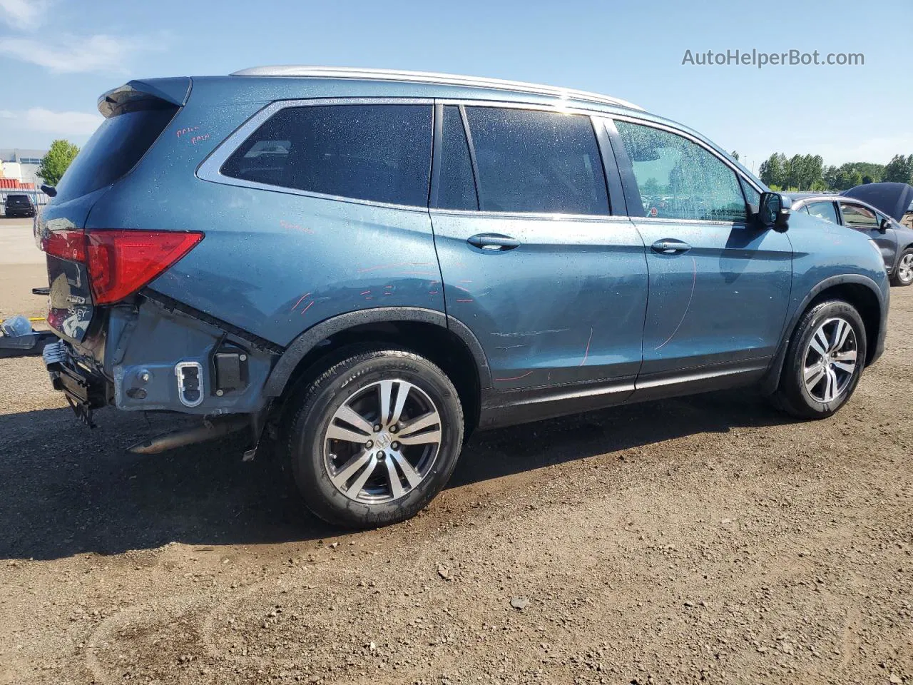 2016 Honda Pilot Exl Синий vin: 5FNYF6H87GB505379