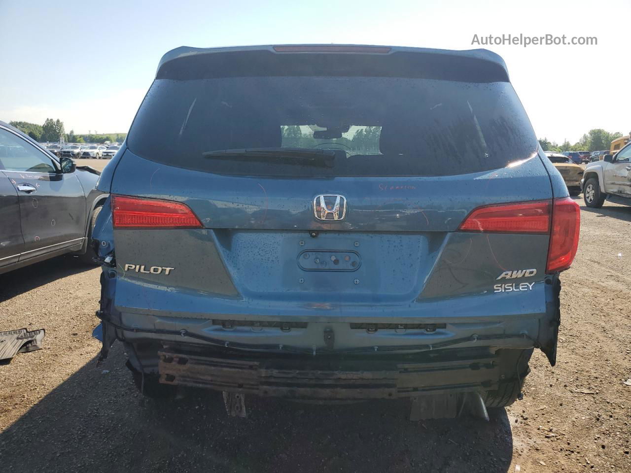 2016 Honda Pilot Exl Синий vin: 5FNYF6H87GB505379