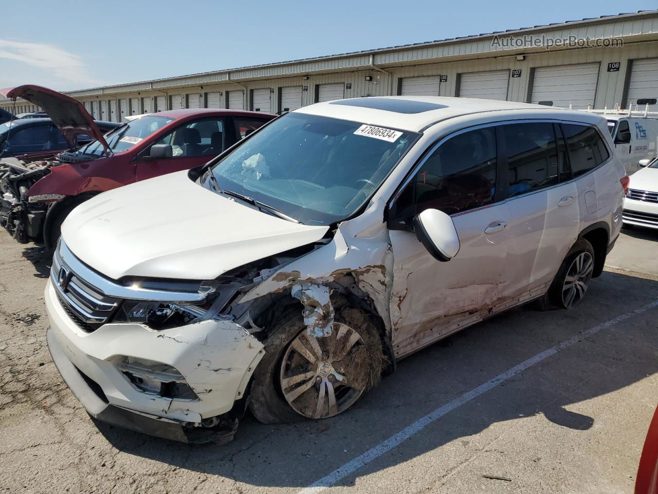 2017 Honda Pilot Exl White vin: 5FNYF6H87HB063169