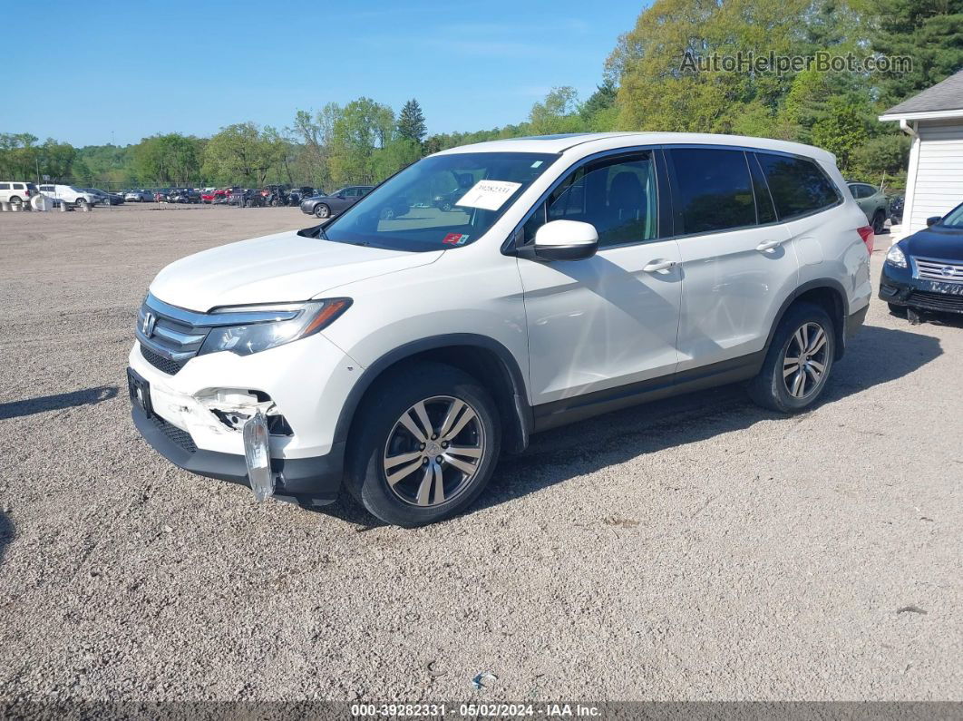 2017 Honda Pilot Ex-l White vin: 5FNYF6H87HB089433