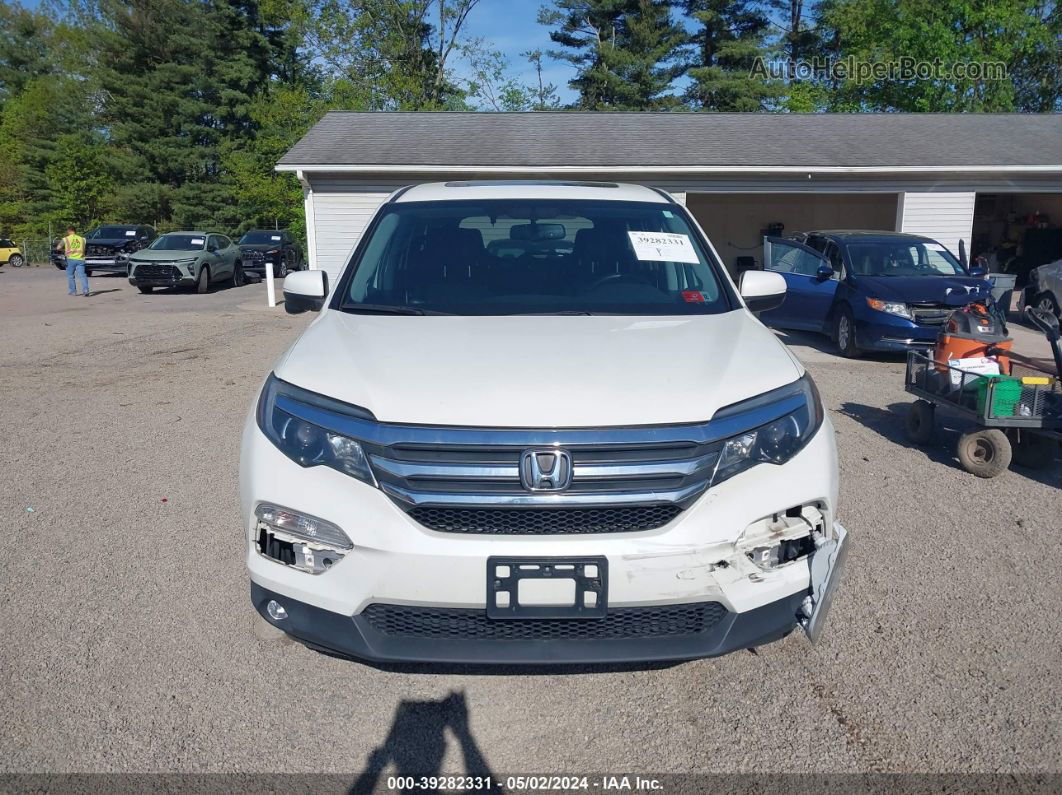 2017 Honda Pilot Ex-l White vin: 5FNYF6H87HB089433