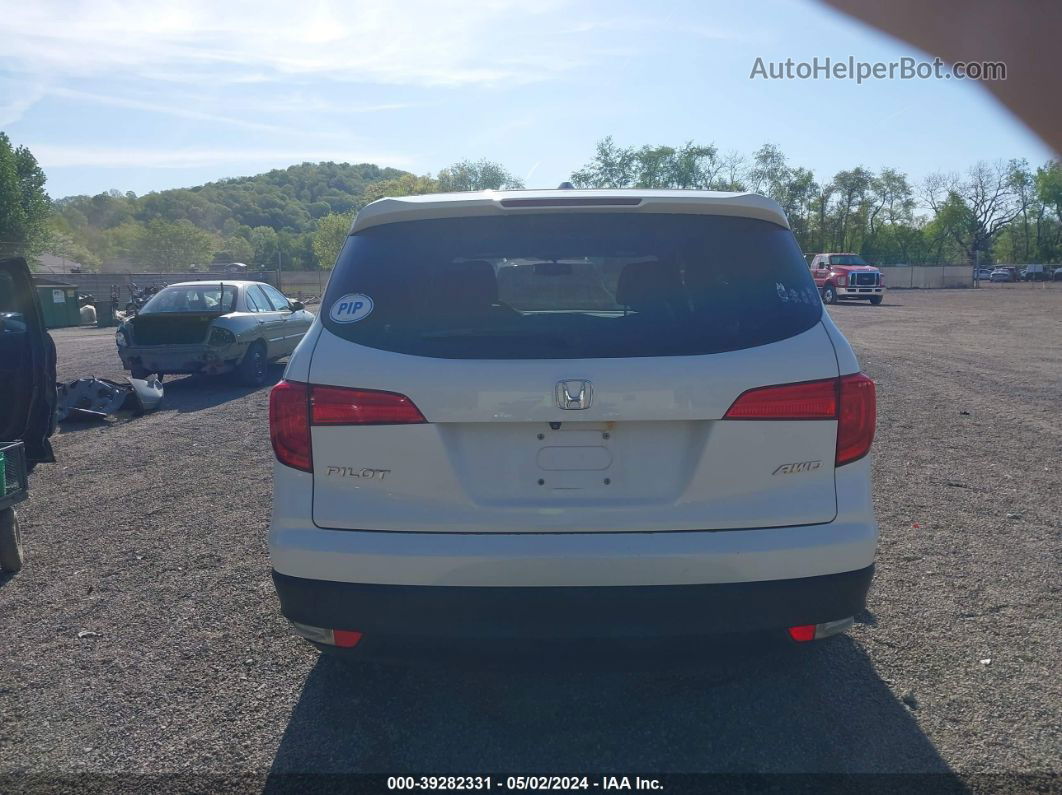 2017 Honda Pilot Ex-l White vin: 5FNYF6H87HB089433