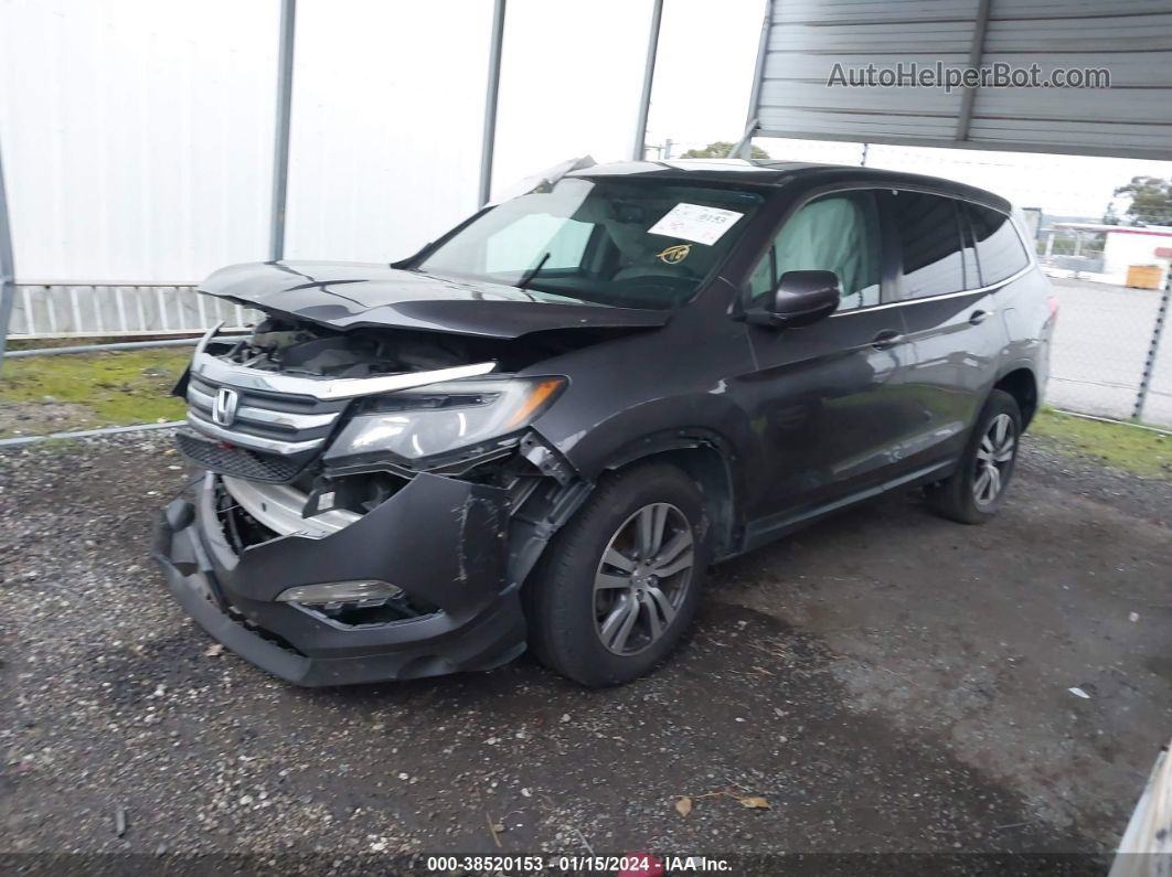 2017 Honda Pilot Ex-l Gray vin: 5FNYF6H88HB028558