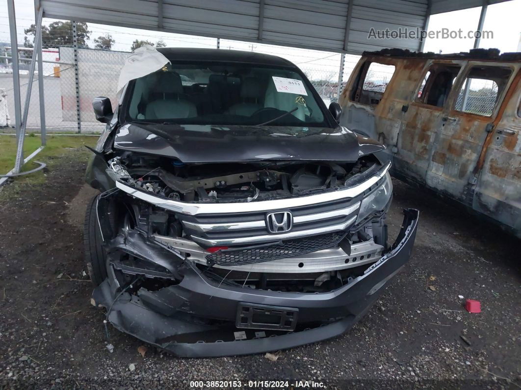 2017 Honda Pilot Ex-l Gray vin: 5FNYF6H88HB028558