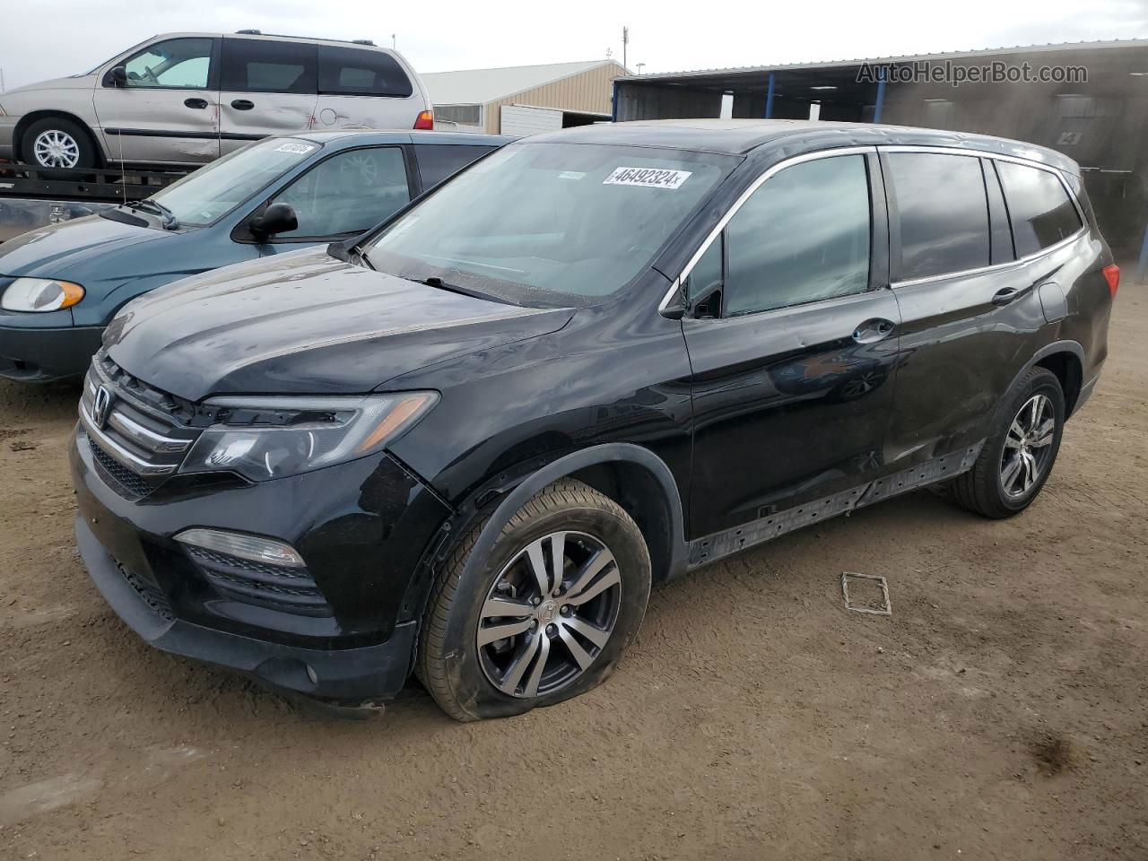 2016 Honda Pilot Exl Черный vin: 5FNYF6H89GB068050