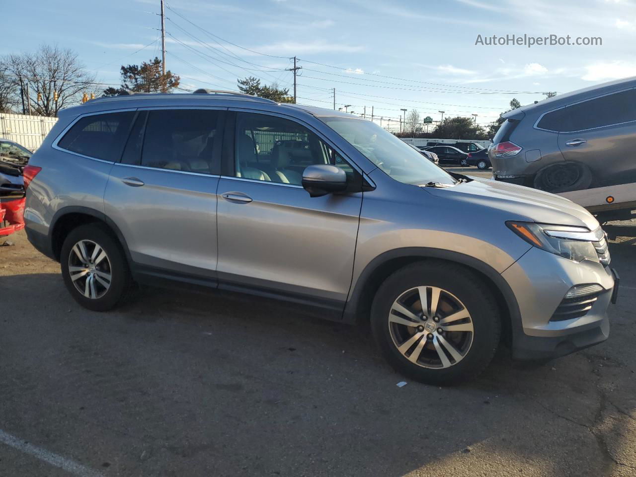 2016 Honda Pilot Exl Silver vin: 5FNYF6H8XGB007385