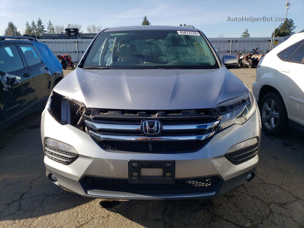 2016 Honda Pilot Touring Silver vin: 5FNYF6H90GB064980