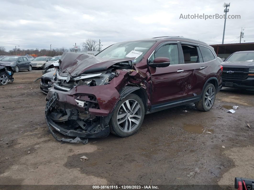 2017 Honda Pilot Touring Maroon vin: 5FNYF6H90HB014033