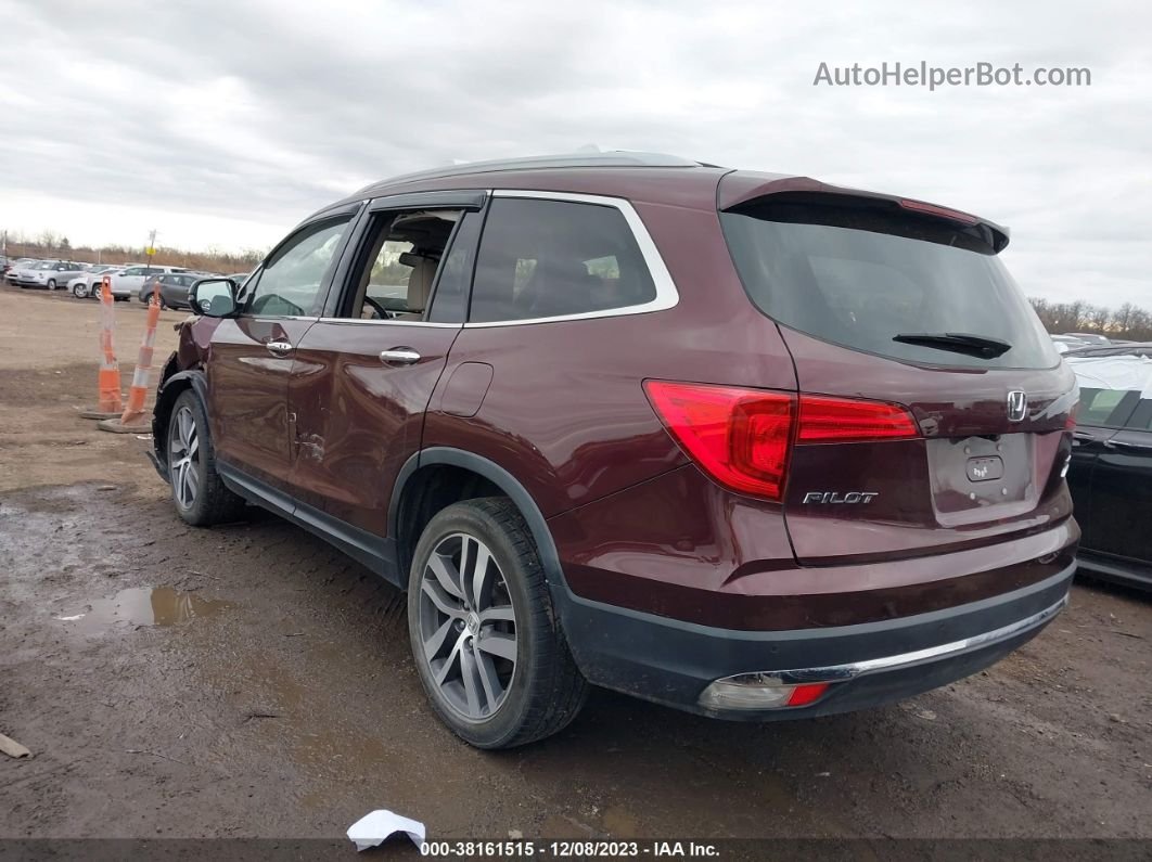 2017 Honda Pilot Touring Maroon vin: 5FNYF6H90HB014033