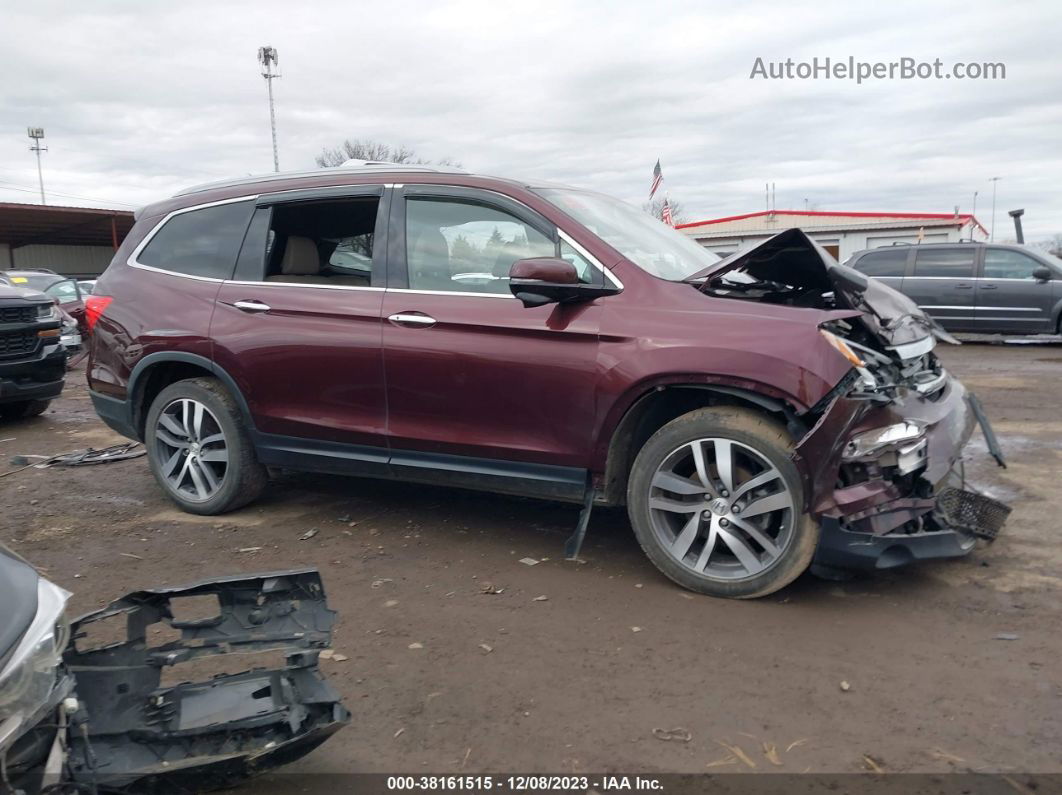 2017 Honda Pilot Touring Maroon vin: 5FNYF6H90HB014033