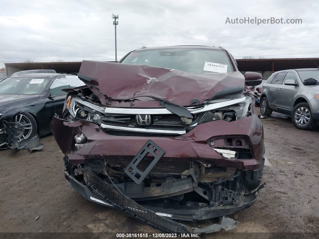 2017 Honda Pilot Touring Maroon vin: 5FNYF6H90HB014033