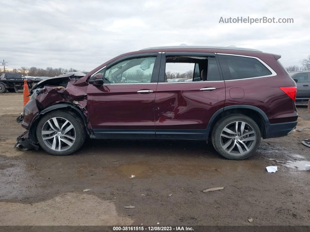 2017 Honda Pilot Touring Maroon vin: 5FNYF6H90HB014033