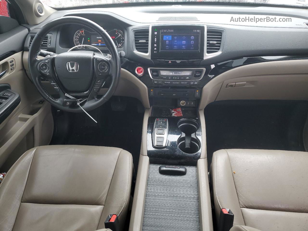 2016 Honda Pilot Touring Белый vin: 5FNYF6H91GB034175