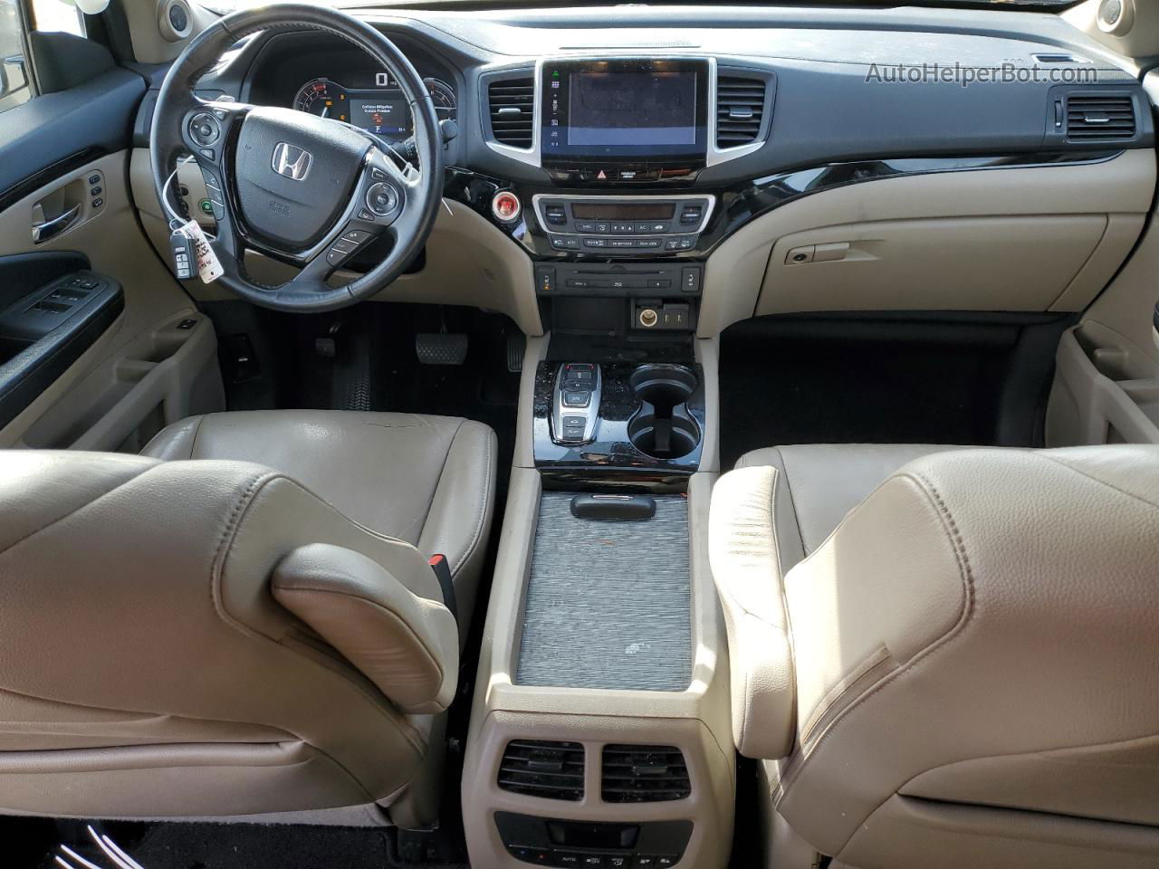 2016 Honda Pilot Touring Белый vin: 5FNYF6H91GB069895