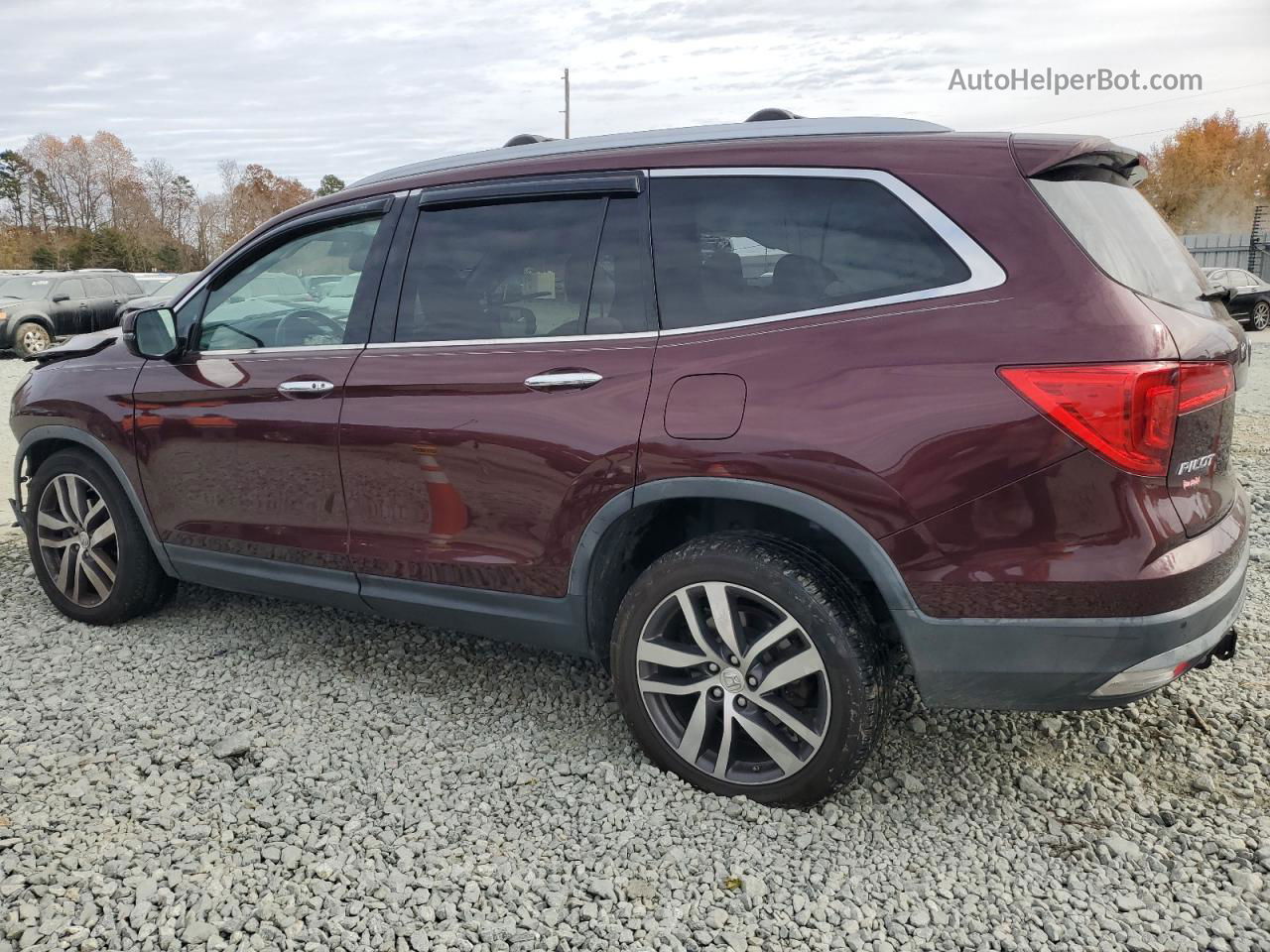 2016 Honda Pilot Touring Бордовый vin: 5FNYF6H92GB003923