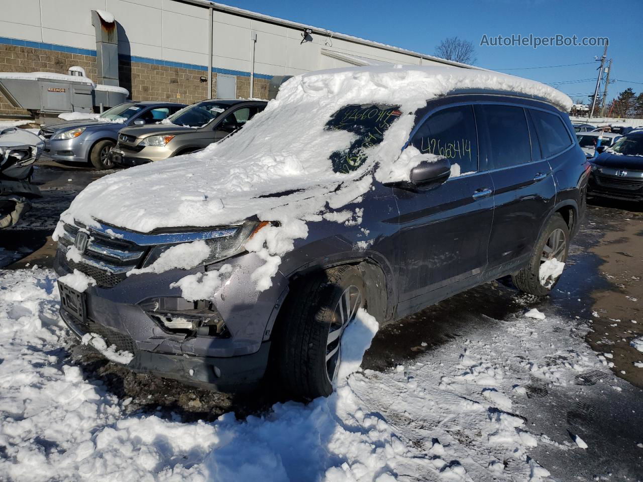 2016 Honda Pilot Touring Gray vin: 5FNYF6H92GB075186