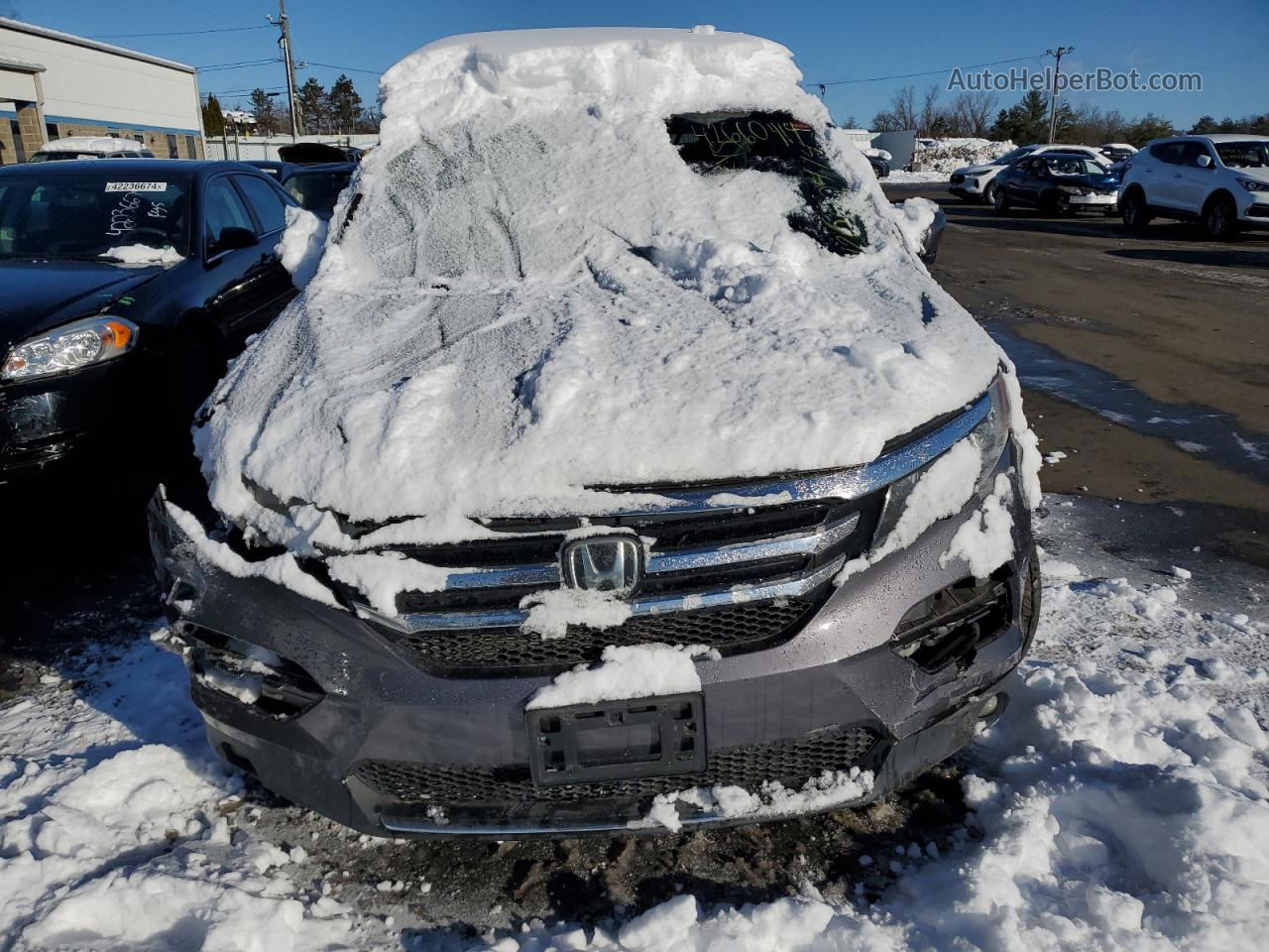 2016 Honda Pilot Touring Gray vin: 5FNYF6H92GB075186