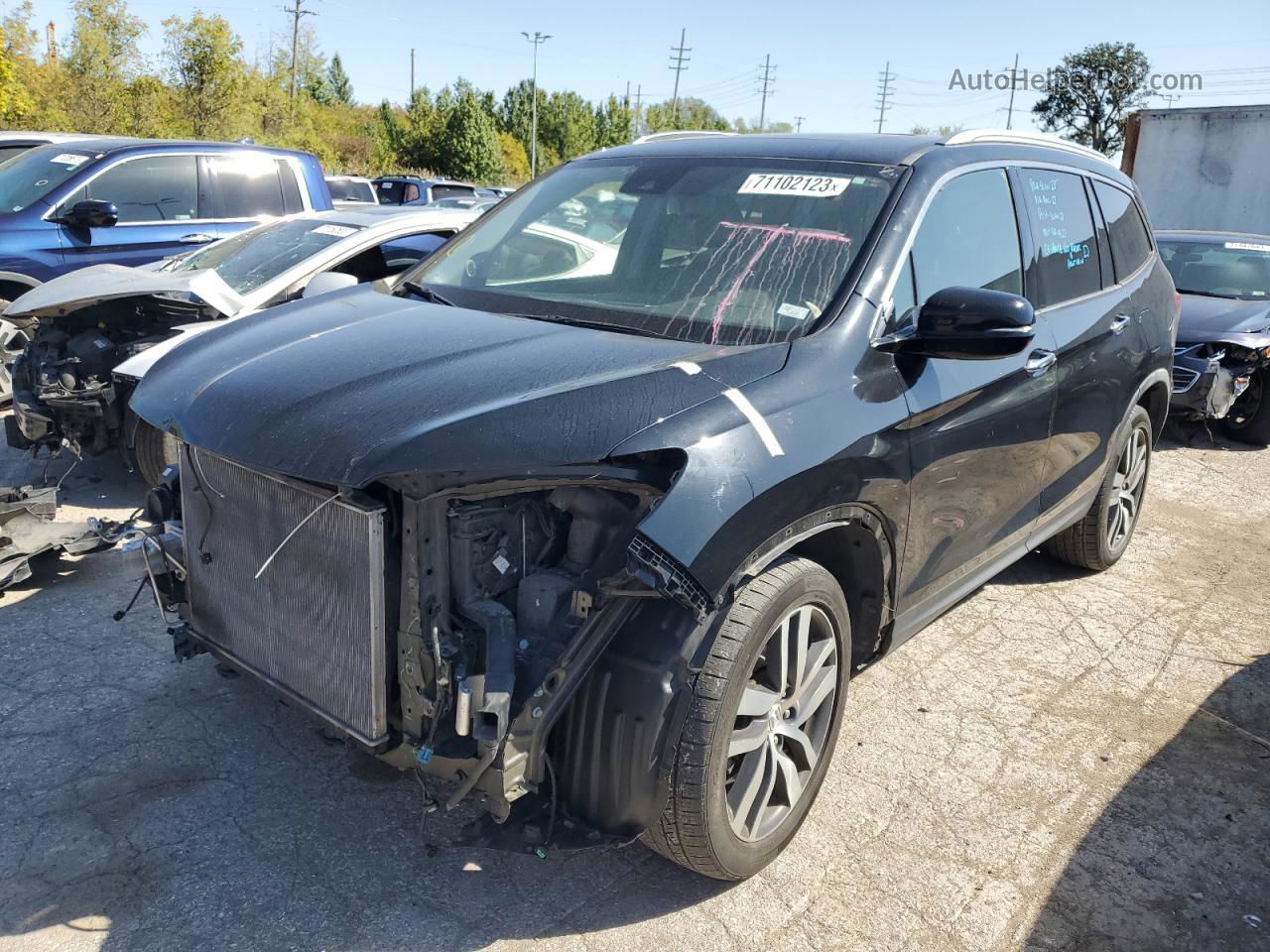 2017 Honda Pilot Touring Black vin: 5FNYF6H96HB086645