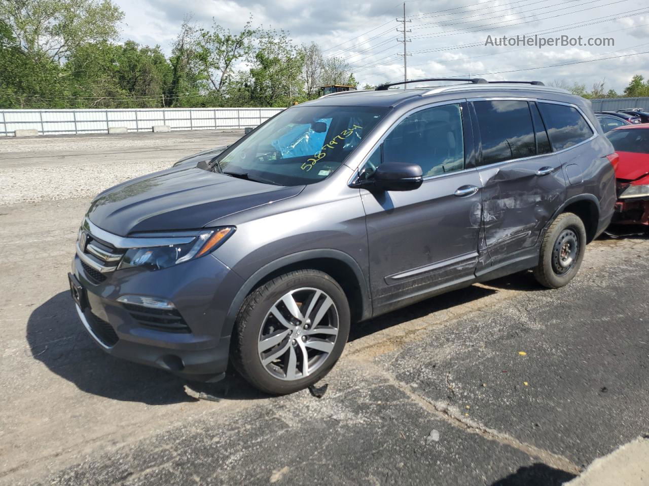 2016 Honda Pilot Touring Gray vin: 5FNYF6H97GB023472