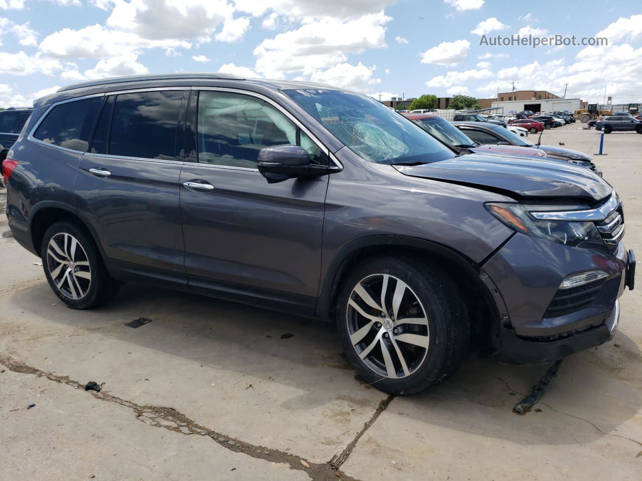 2016 Honda Pilot Touring Gray vin: 5FNYF6H97GB085308