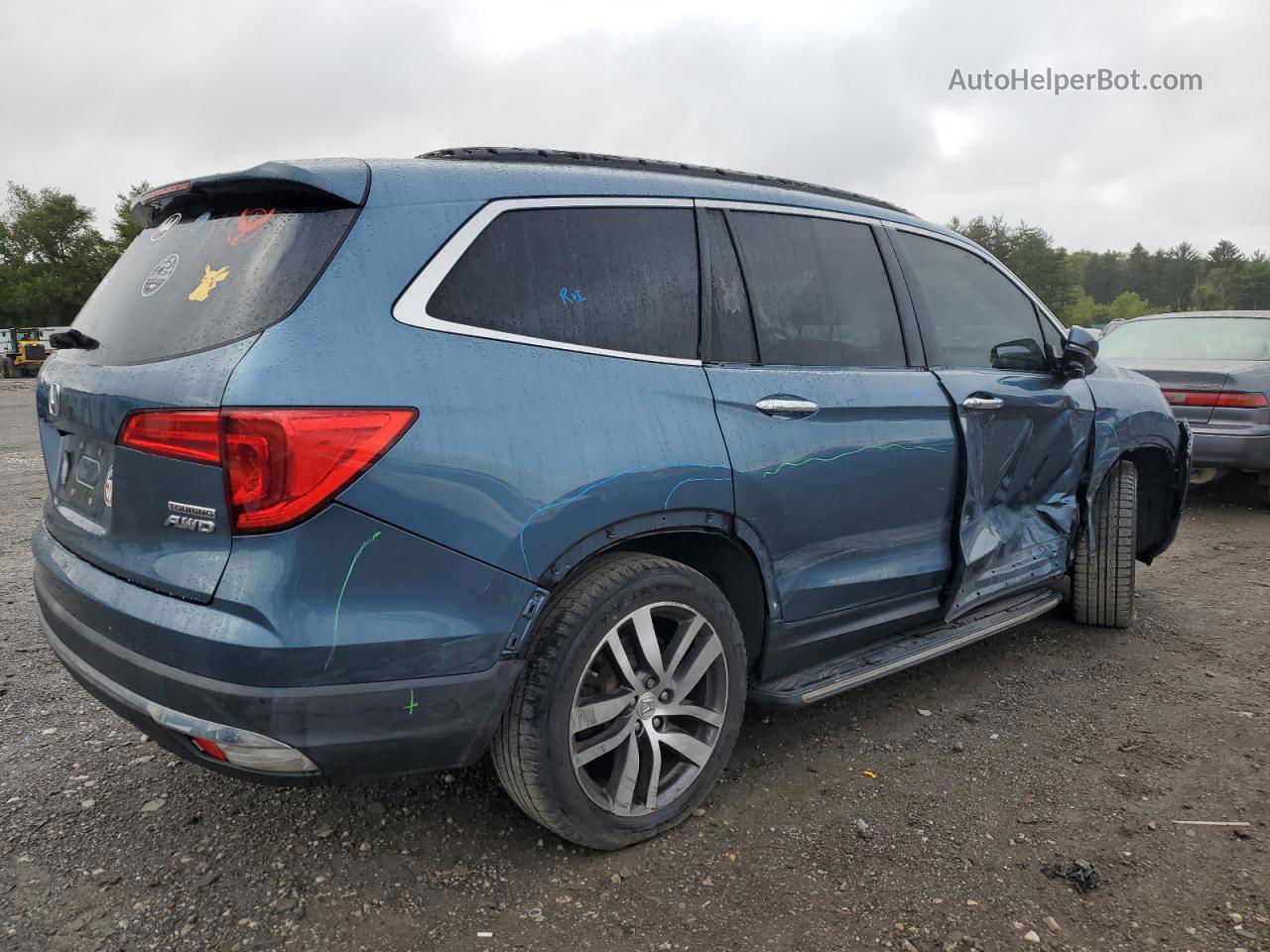 2016 Honda Pilot Touring Blue vin: 5FNYF6H99GB032321