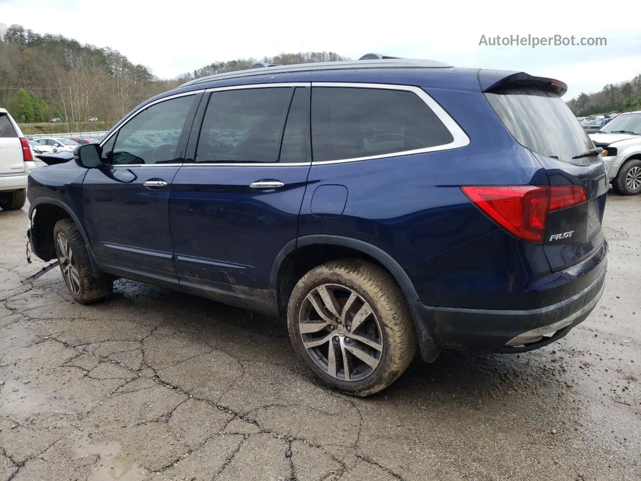 2017 Honda Pilot Touring Синий vin: 5FNYF6H99HB070908