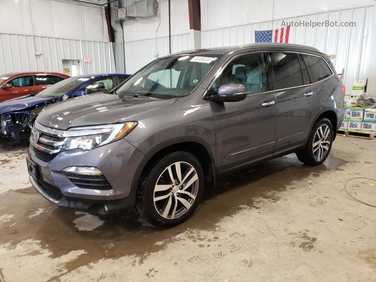 2016 Honda Pilot Touring Серый vin: 5FNYF6H9XGB087568