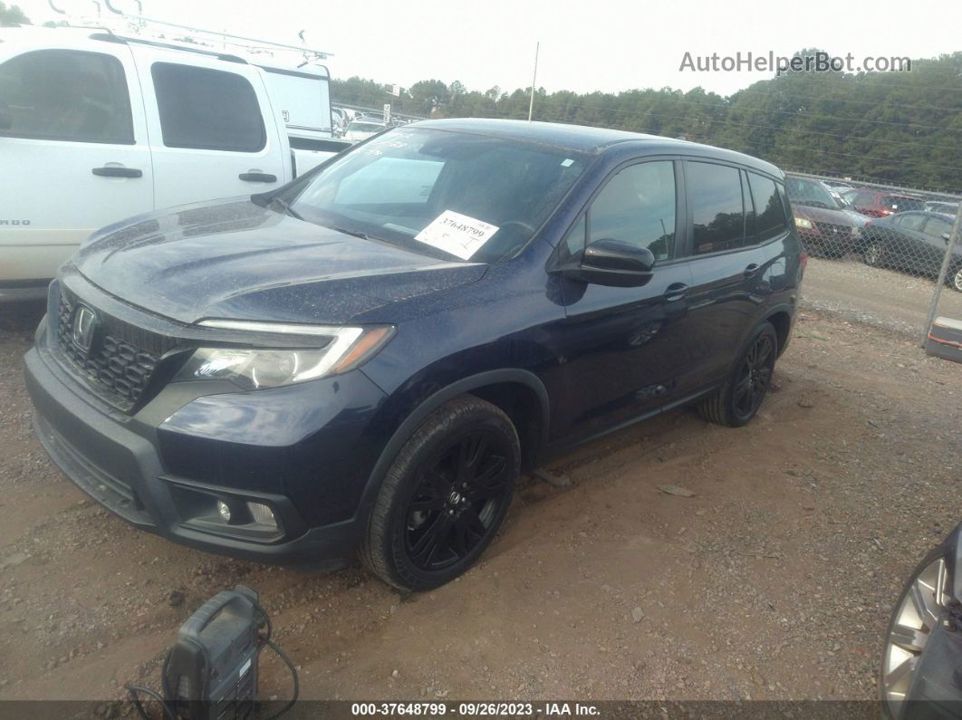 2019 Honda Passport Sport Blue vin: 5FNYF7H20KB008748